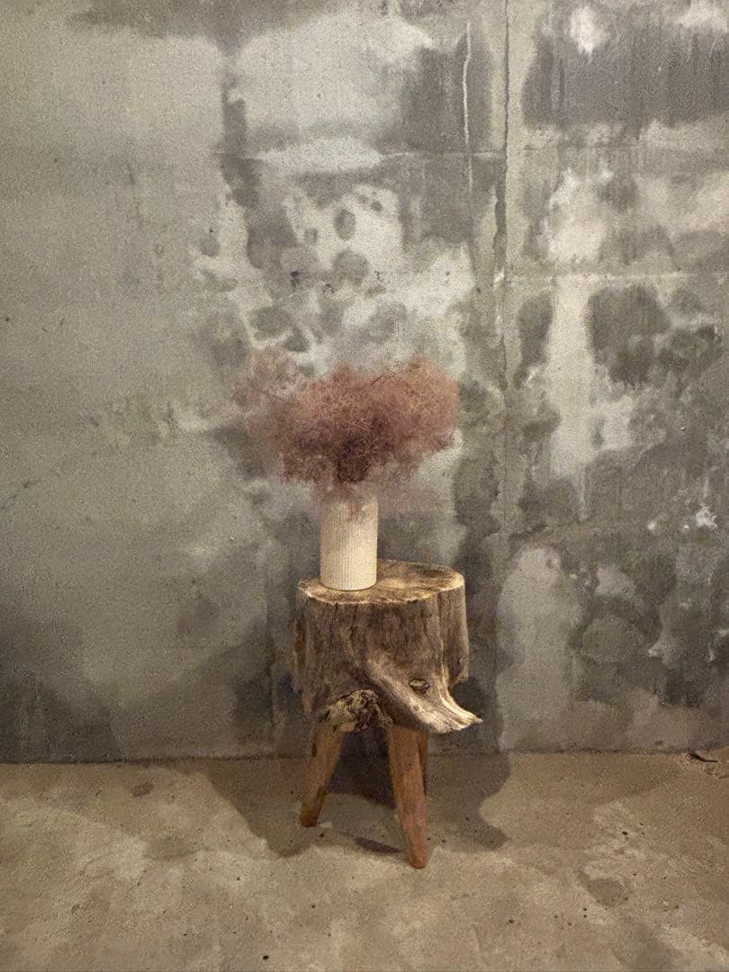 古材　スツール　ウッドスツール スツール チークウッド 天然木 木製 ハイタイプ 古材 約 W 40cm D 40cm