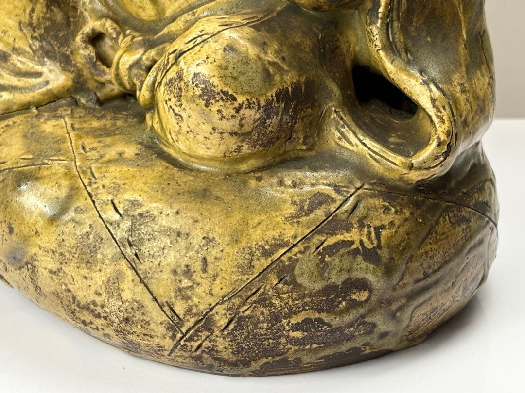 時代物 古黄瀬戸 布袋様 七福神 仏像 置物 縁起物 R7112348 - メルカリ