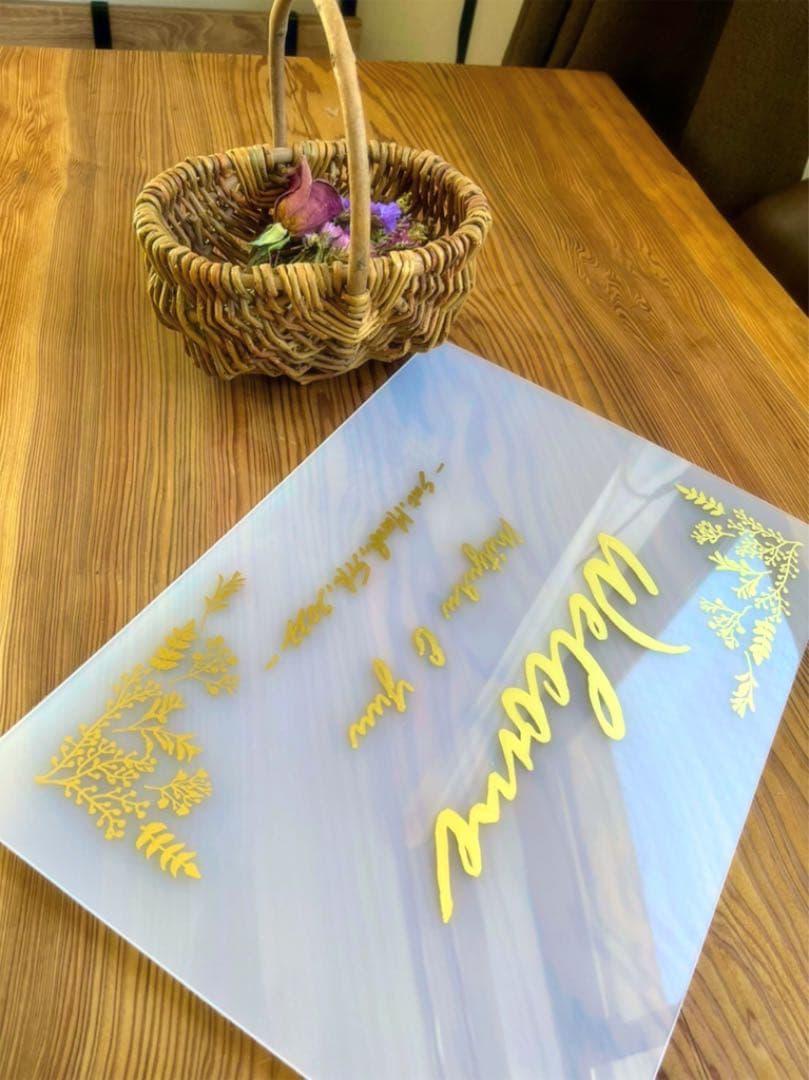 《名前入りウェルカムボード》結婚式　リビングポスター　ウェディング　花嫁　玄関