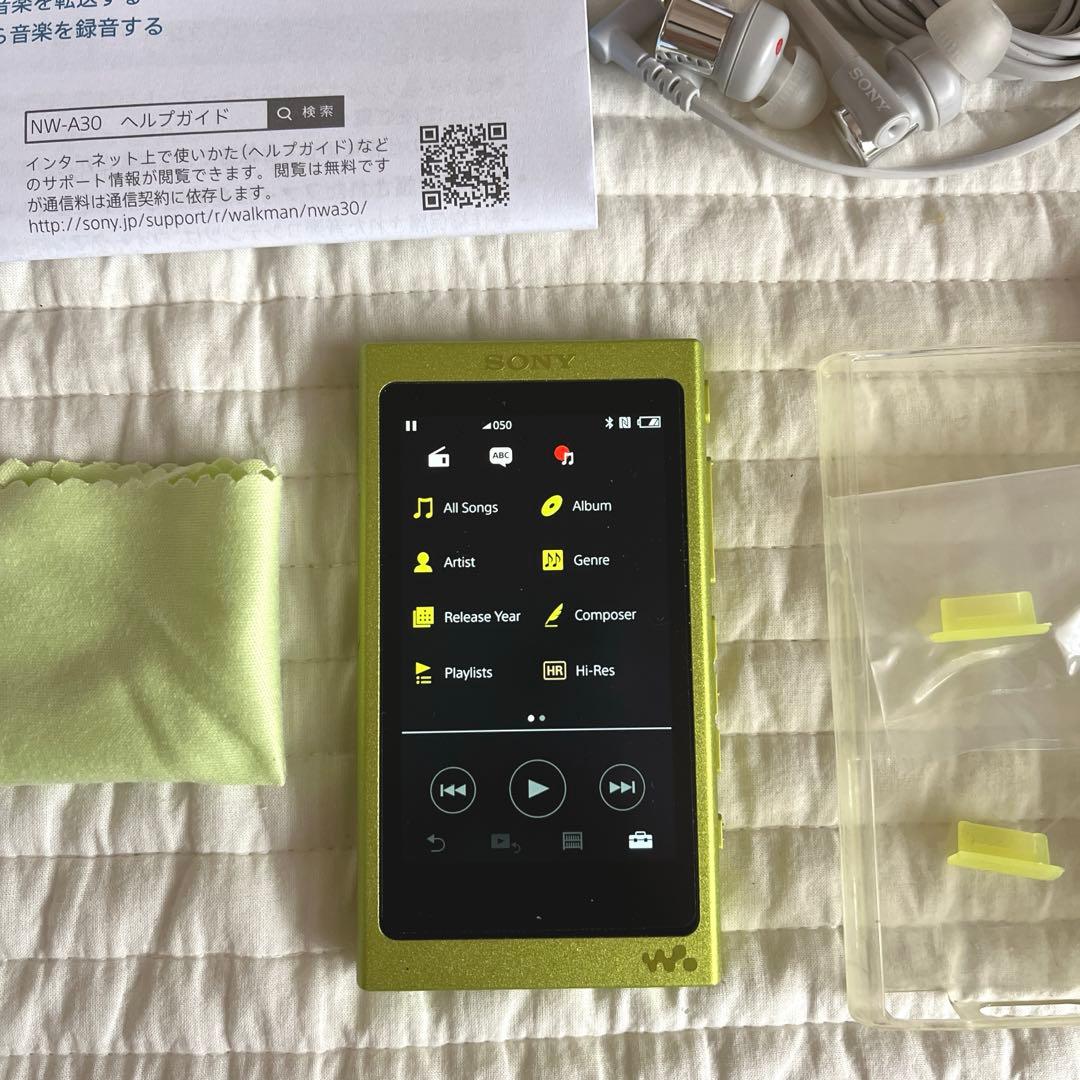 希少】SONY ウォークマン NW-A35 ライムイエロー 美品 英語表記 - メルカリ