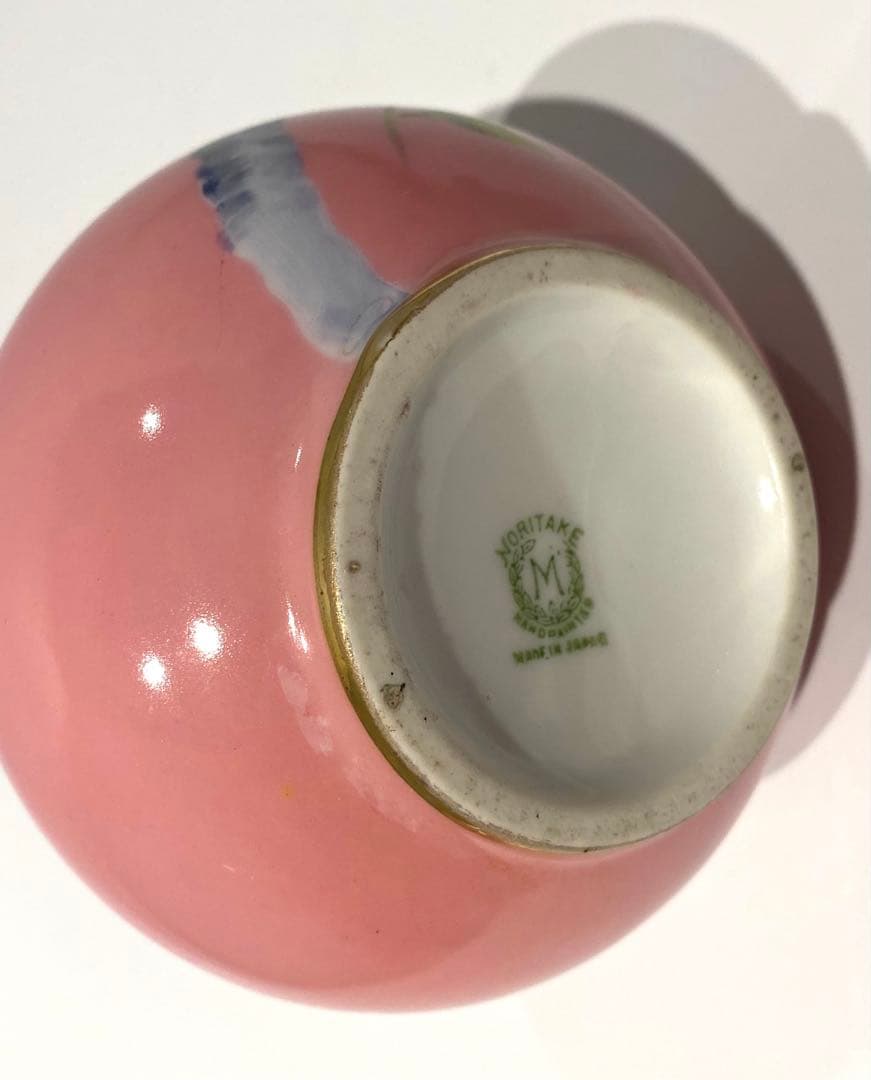 オールドノリタケ 鳥と花 花瓶 \"春\"