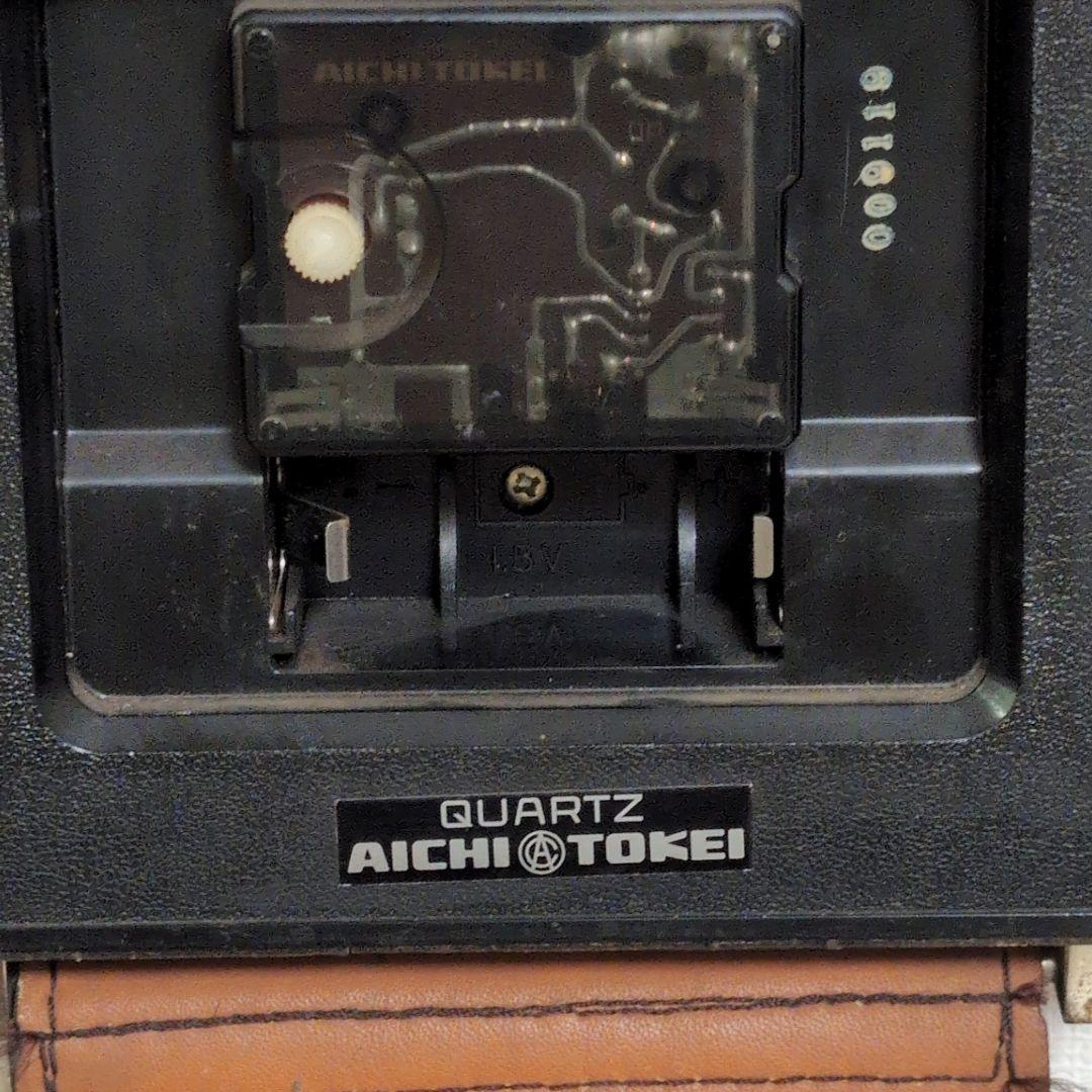 レア商品】カリモク 腕時計型壁掛け時計 革製 愛知時計 動作難あり