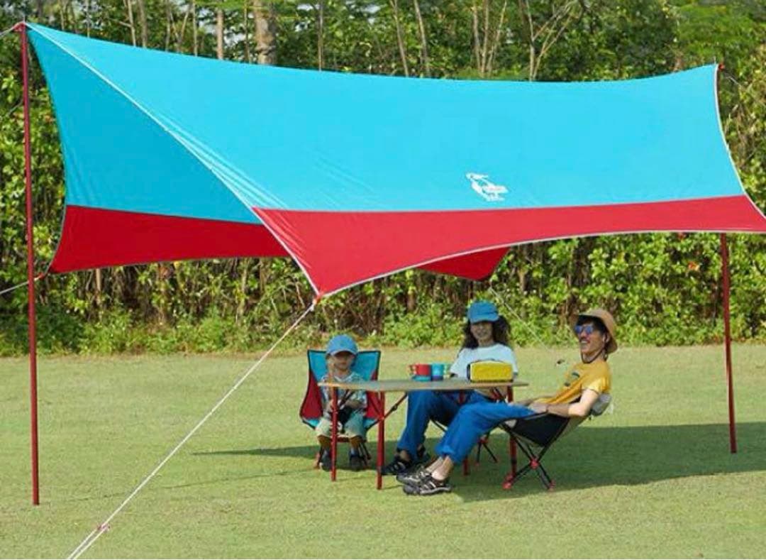 新品未使用 CHUMS ウイングツートンカラータープ ブルー - メルカリ