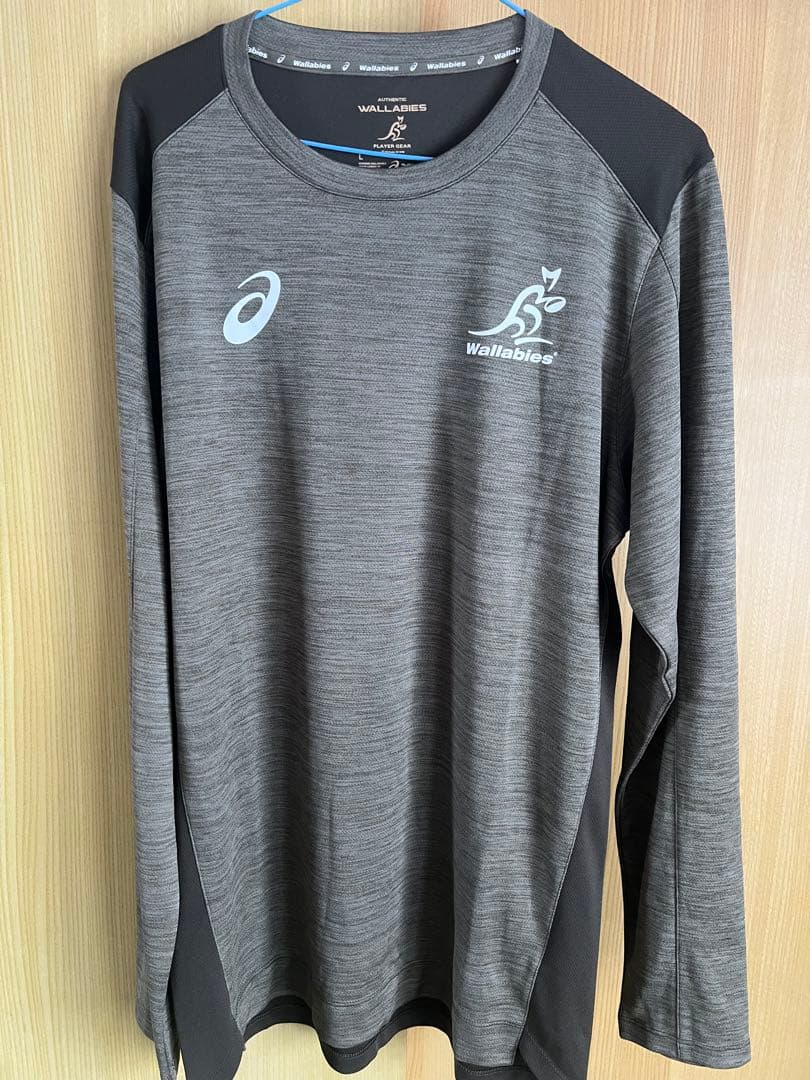 ラグビー オーストラリア ワラビーズ ロングTシャツ 海外Lサイズ asics ラグビー オーストラリア ワラビーズ ロングTシャツ 海外Lサイズ asics