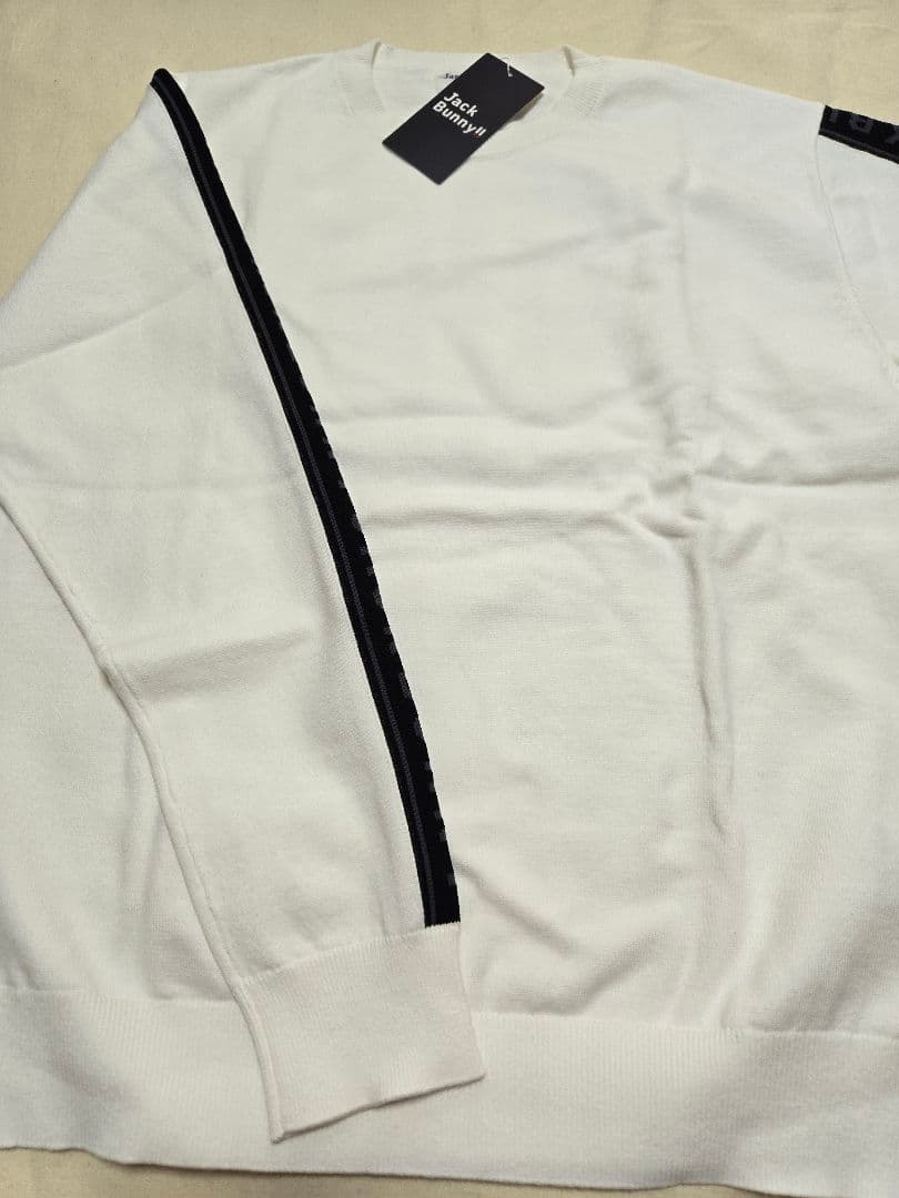 ホワイト　セーター　6 サイズ LLジャックバニー メンズ　ゴルフ　ウェア ホワイト セーター 6 サイズ LLジャックバニー メンズ ゴルフ ウェア