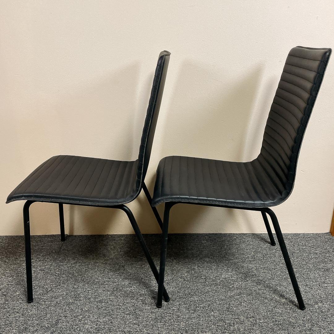 希少 ニトリ ダイニングチェア クーボ ブラック 合成皮革 - メルカリ