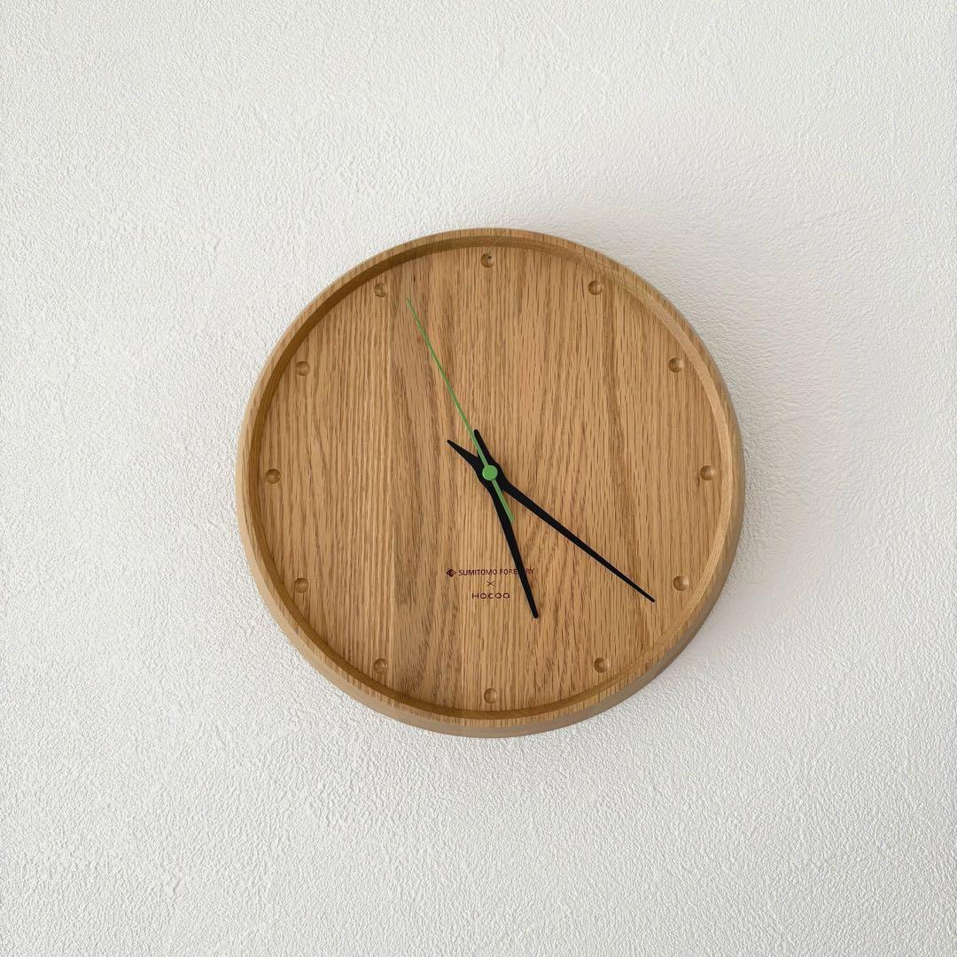 住友林業 × Hacoa 木製壁掛け時計 オーク - メルカリ
