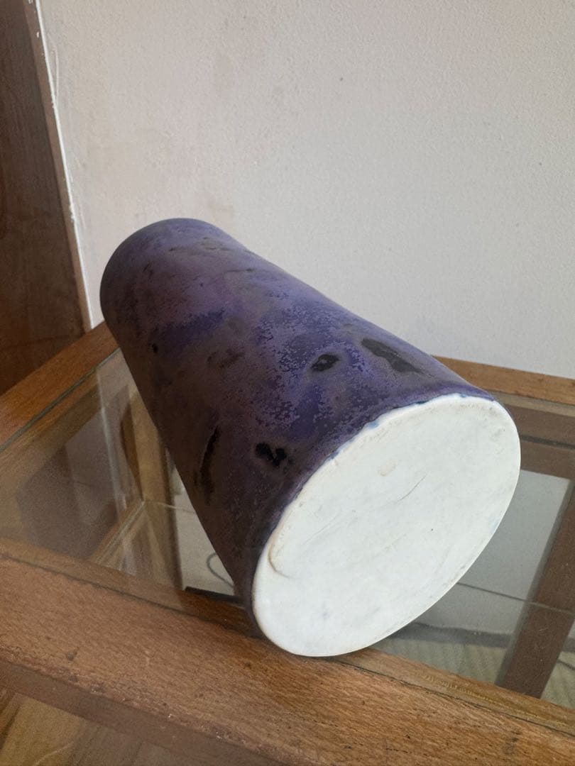 結城彩　花器　フラワーベース　陶器　人気色　油薬