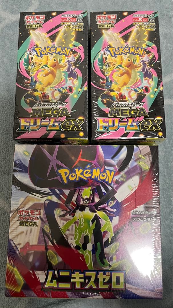ポケモンカードムニキスゼロ 1メガドリーム ex2boxシュリンク付き