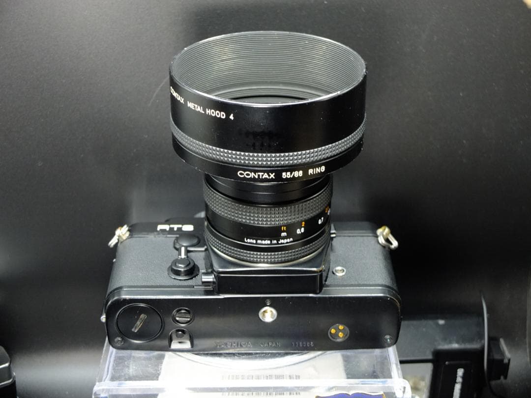 コンタックスRTS／プラナー50mmf1.7純正フード付【実写確認済整備品