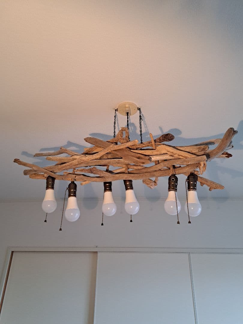 流木インテリア 6灯LED照明 6〜15帖用 電球毎にON.OFF可能 - メルカリ