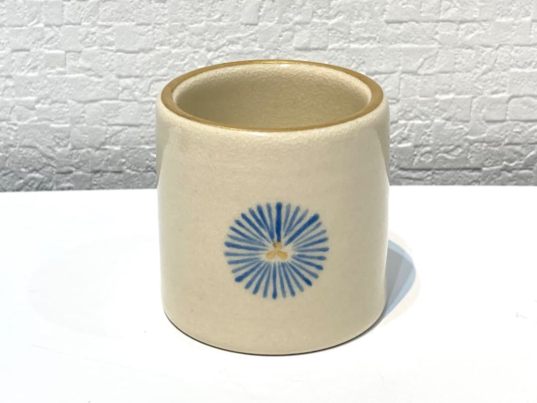 297【蓋置 2点セット】高台寺窯 三猿 阿山造 色絵 唐松 茶道具 茶事