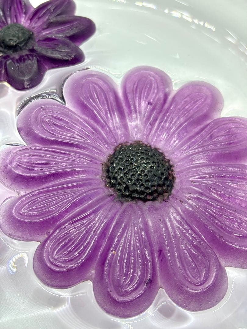 Daum（ドーム） フランス クリスタル フラワーモチーフ ボウル P-3m