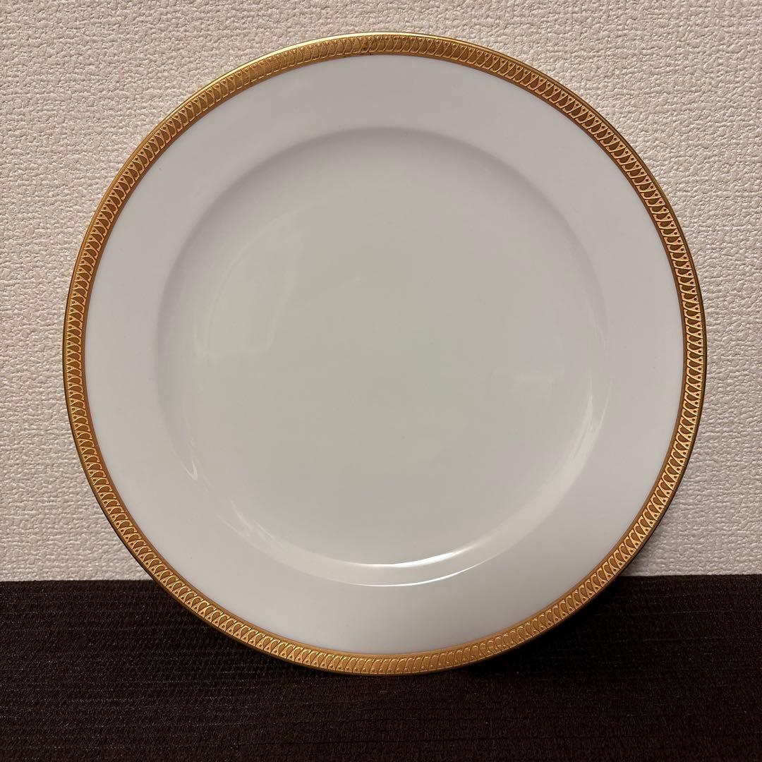 大倉陶園　片葉金蝕　ディナープレート　25.5cm