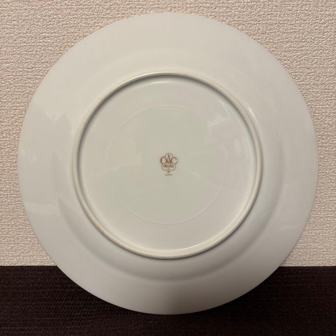 大倉陶園　片葉金蝕　ディナープレート　25.5cm