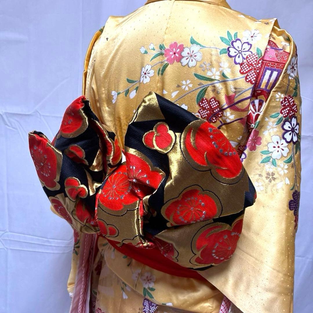 2-上 七五三 舞台衣装 ポリエステル 洗える着物 女の子 着物 7歳