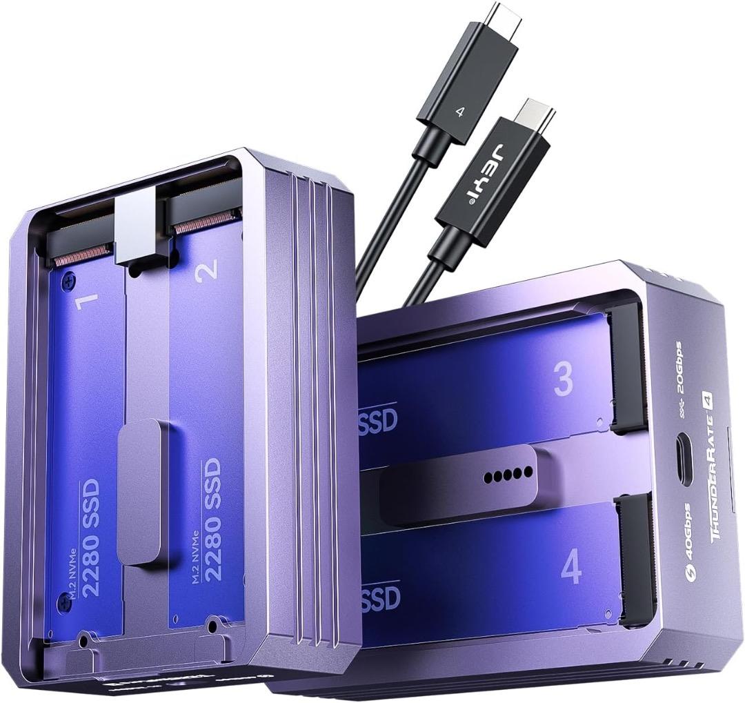 JEYI 4-bay NVME 外付けSSDケース 40Gbps DAS - メルカリ