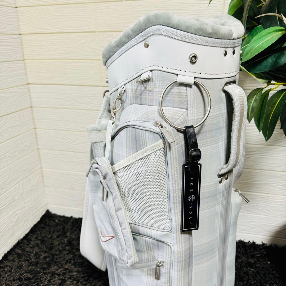 NIKE キャディバッグ 10分割 レディース チェック ナイキ ゴルフ