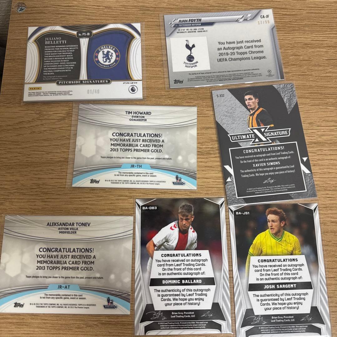 プレミアリーグ サッカー サイン&ジャージカードセット - メルカリ