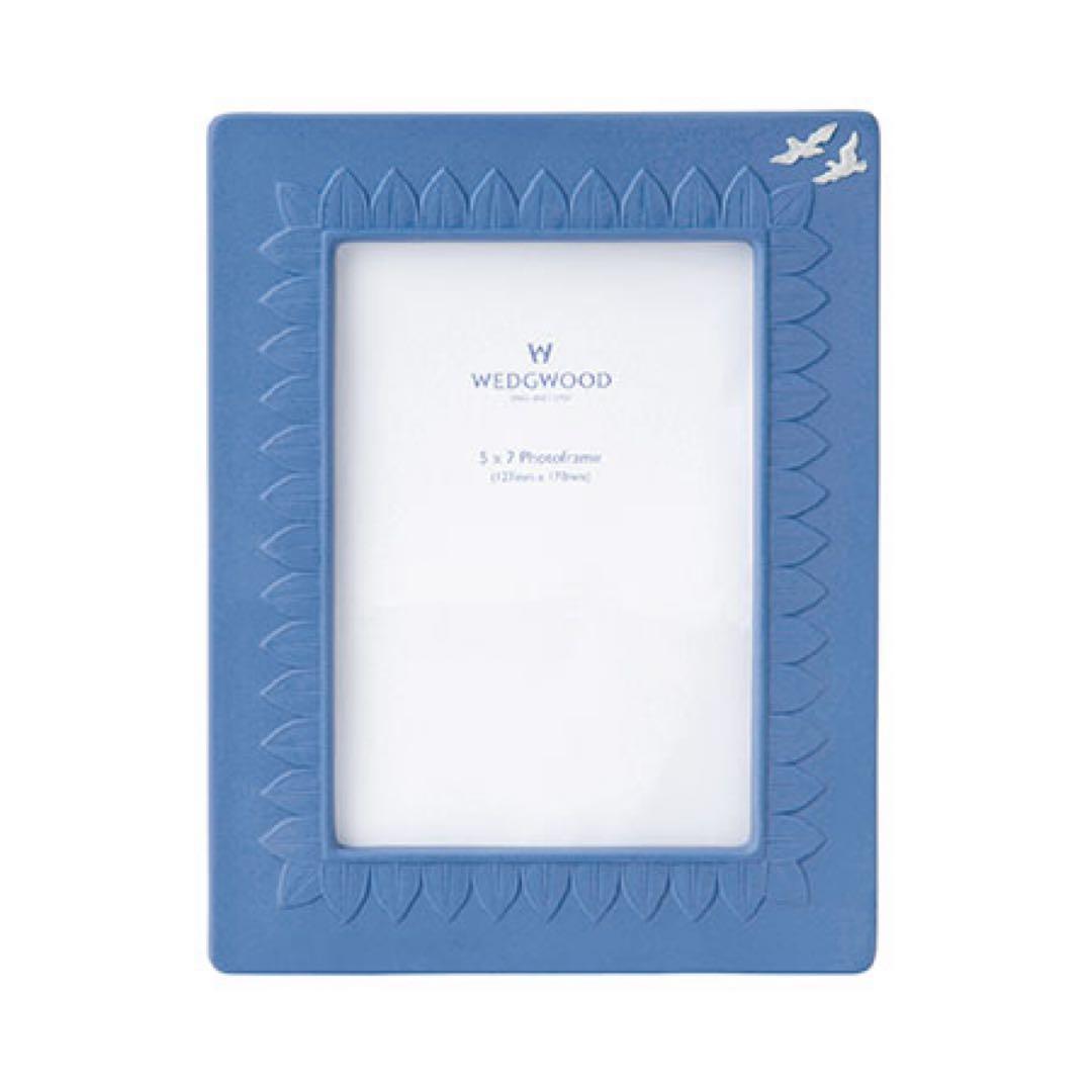 【新品・未使用】 ジャスパーブルーフォトフレーム マーブル 樹脂製フォトフレーム L縦2面 ブルー | 樹脂製フレーム