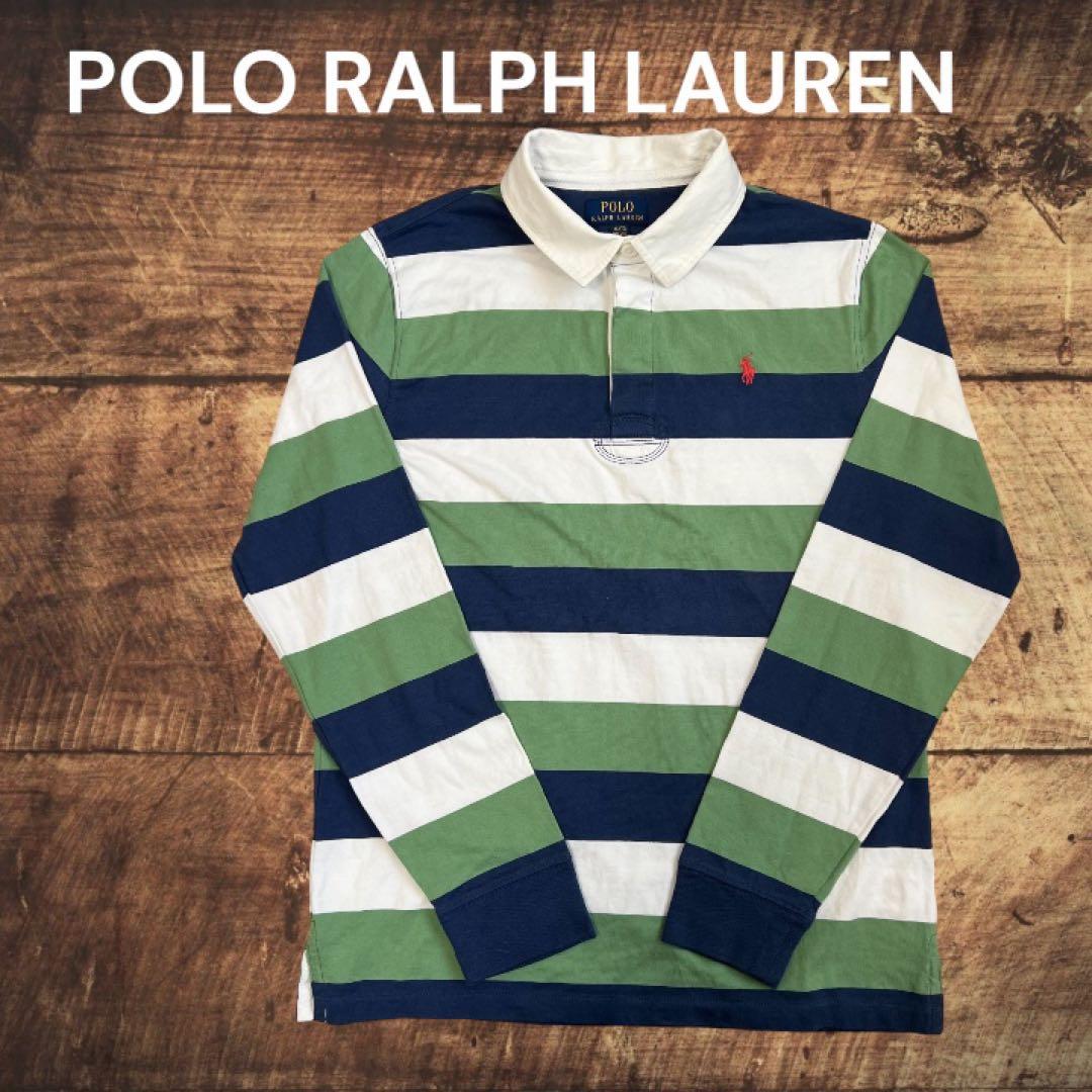 Polo Ralph Lauren ラガーシャツ ネイビー グリーン XL ポロ - メルカリ