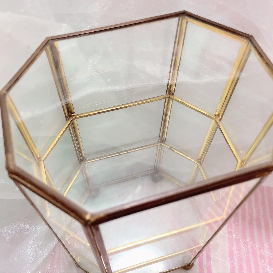 ガラス ショーケース ジュエリーケース ヴィンテージ 真鍮 - メルカリ