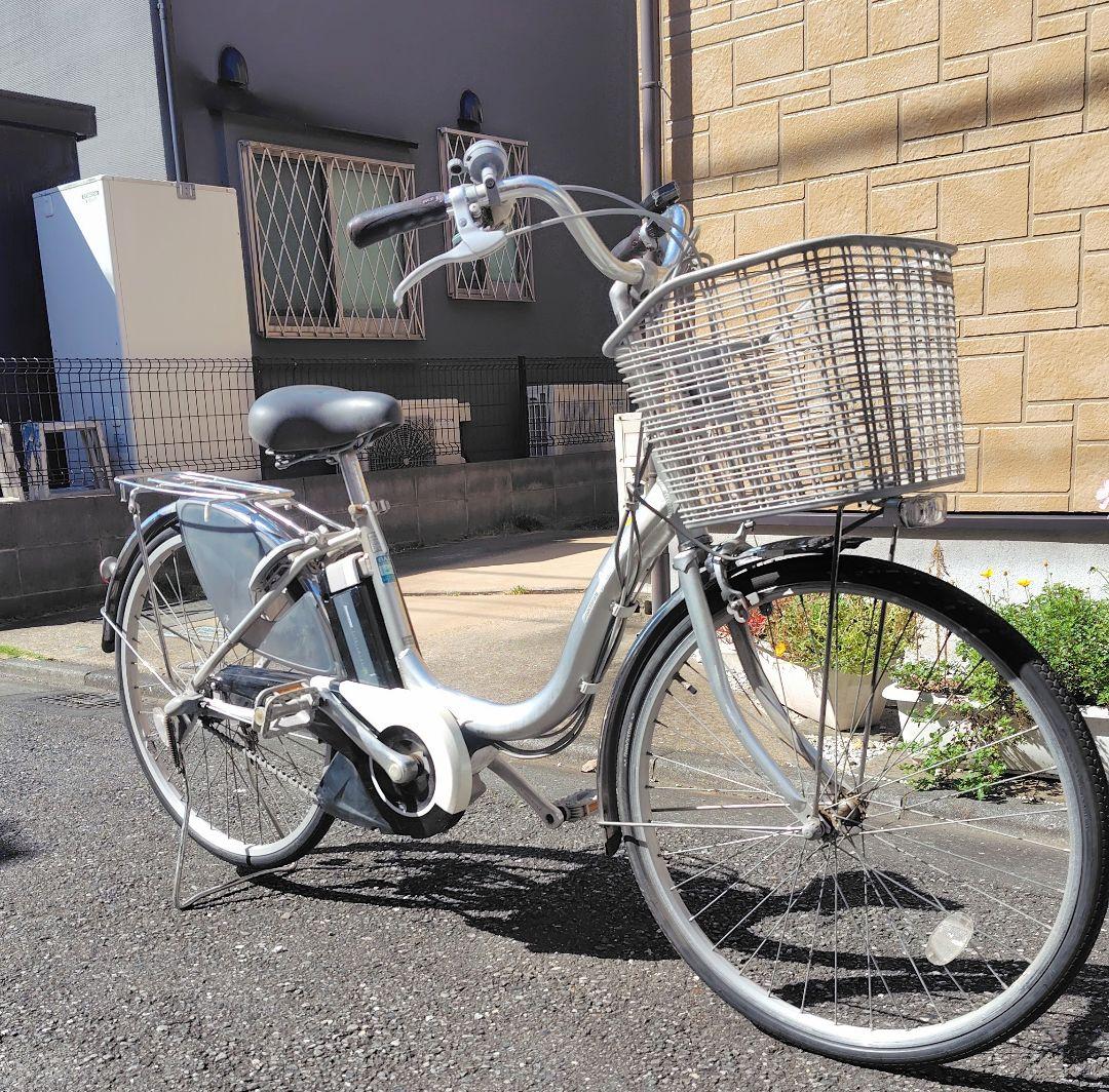 値下げしました！ブリヂストン　アシスタ　24型　シルバー　6.0Ah 充電器付