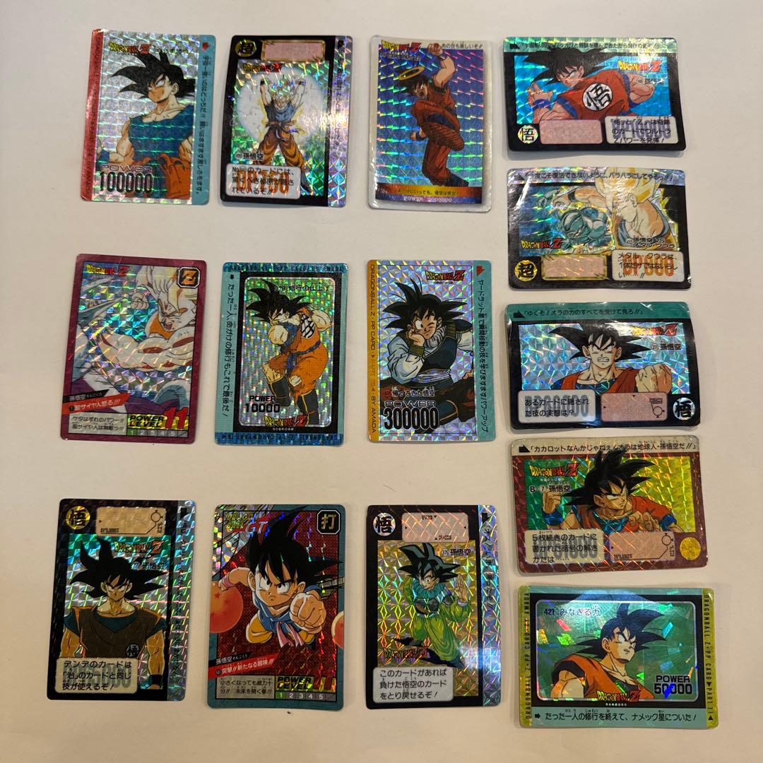 ドラゴンボール　カードダス　初期　孫悟空14枚セット 孫悟空 ドラゴンボールデータカードダス 147-Ⅰ - メルカリ