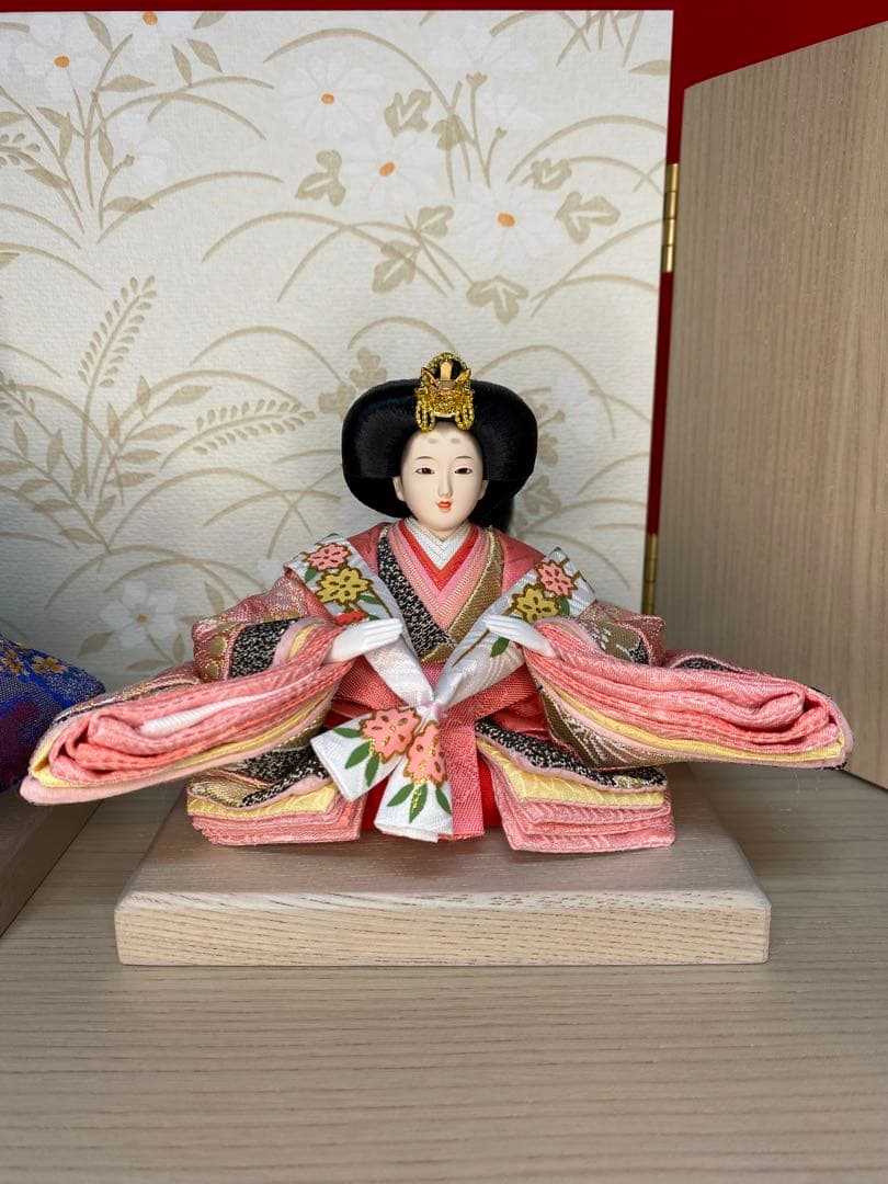 東京久月 雛人形 親王飾り収納セット・サイズ間口約40×奥行約23