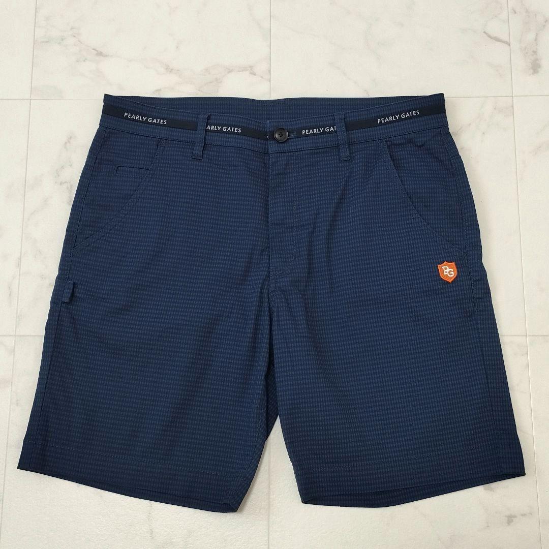 パーリーゲイツ ハーフパンツ ストレッチ ロゴ 89 Dカン ネイビー