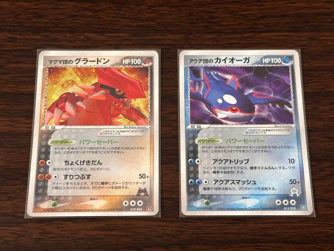 マグマ団のグラードン　アクア団のカイオーガ　セット販売 マグマ団のグラードンとアクア団のカイオーガ ex PSA CGC ベケット