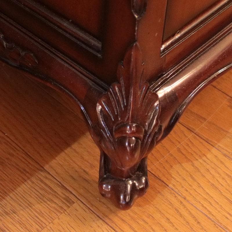 ローキャビネット マホガニー 幅135cm 引出 収納 棚 605-269 - メルカリ