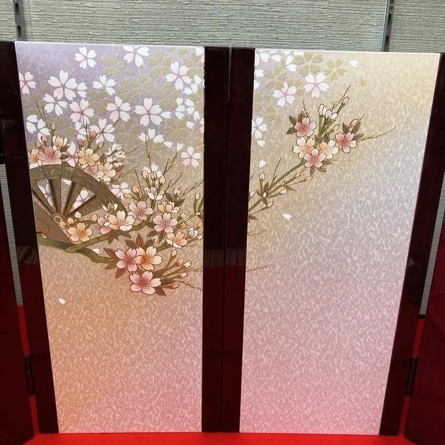専用ページ G5 高さ39㎝位 雛人形屏風 ひな人形屏風 親王飾り - メルカリ