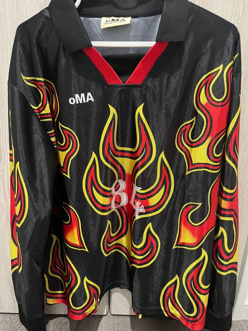 oMA 炎デザインサッカー長袖ユニフォーム川口能活アトランタ五輪日本代表