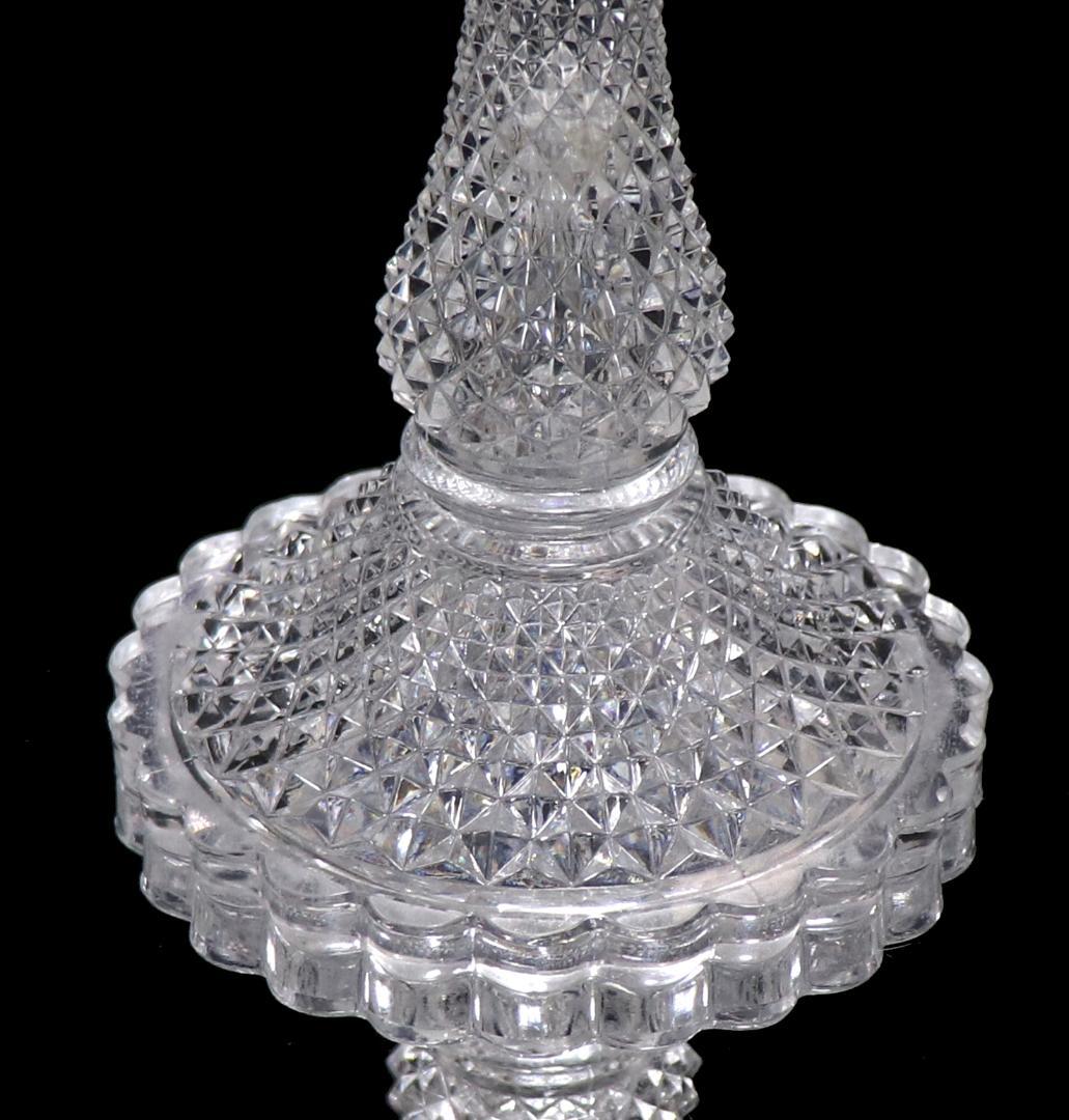 オールド・バカラ 珍品 キャンドルホルダー 19.8cm ディアマン ビゾー