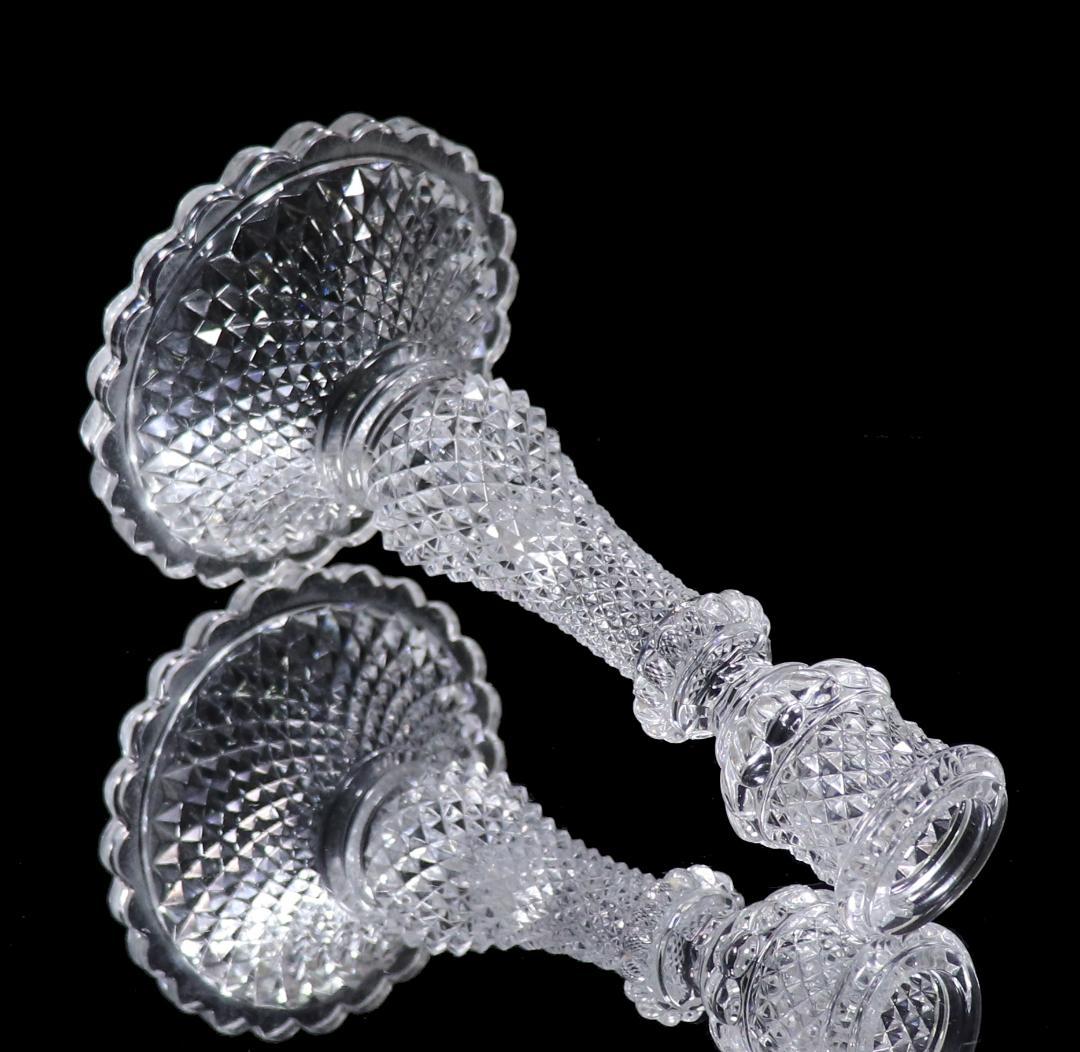 オールド・バカラ 珍品 キャンドルホルダー 19.8cm ディアマン ビゾー