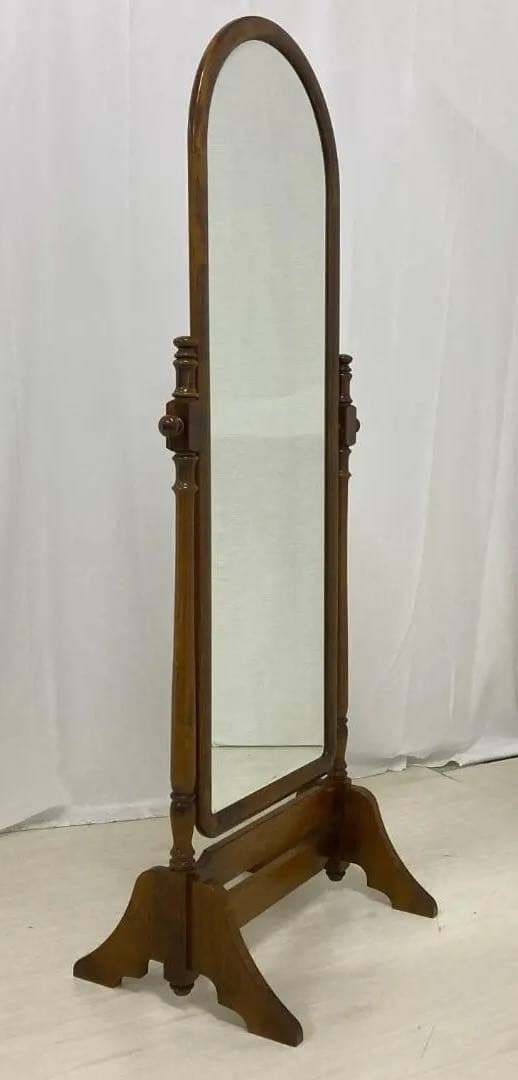 オールドカリモク】スタンドミラー コロニアル ミラー 姿見 全身鏡