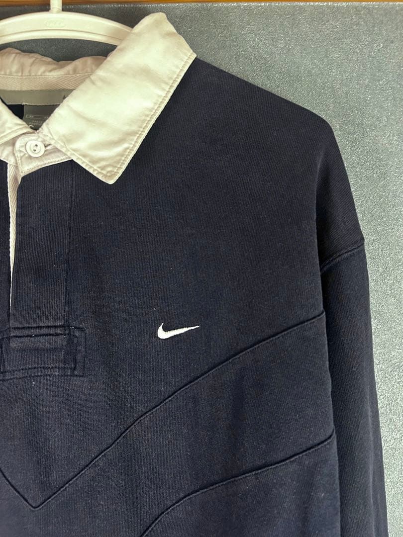 2000 ナイキ ラガーシャツ 刺繍あり Mサイズ VTG