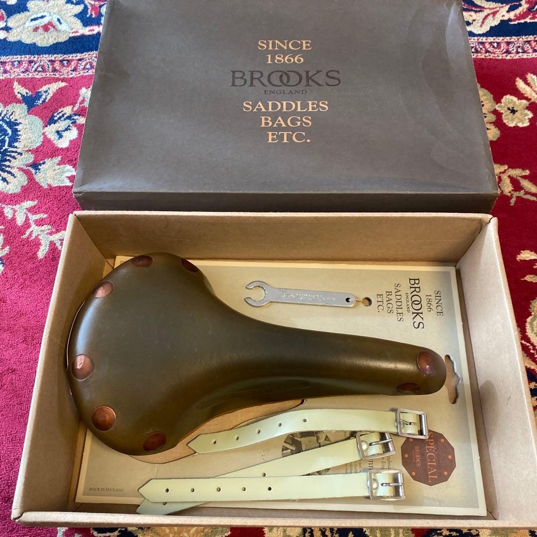 BROOKS 】ブラウンレザーサドル - メルカリ