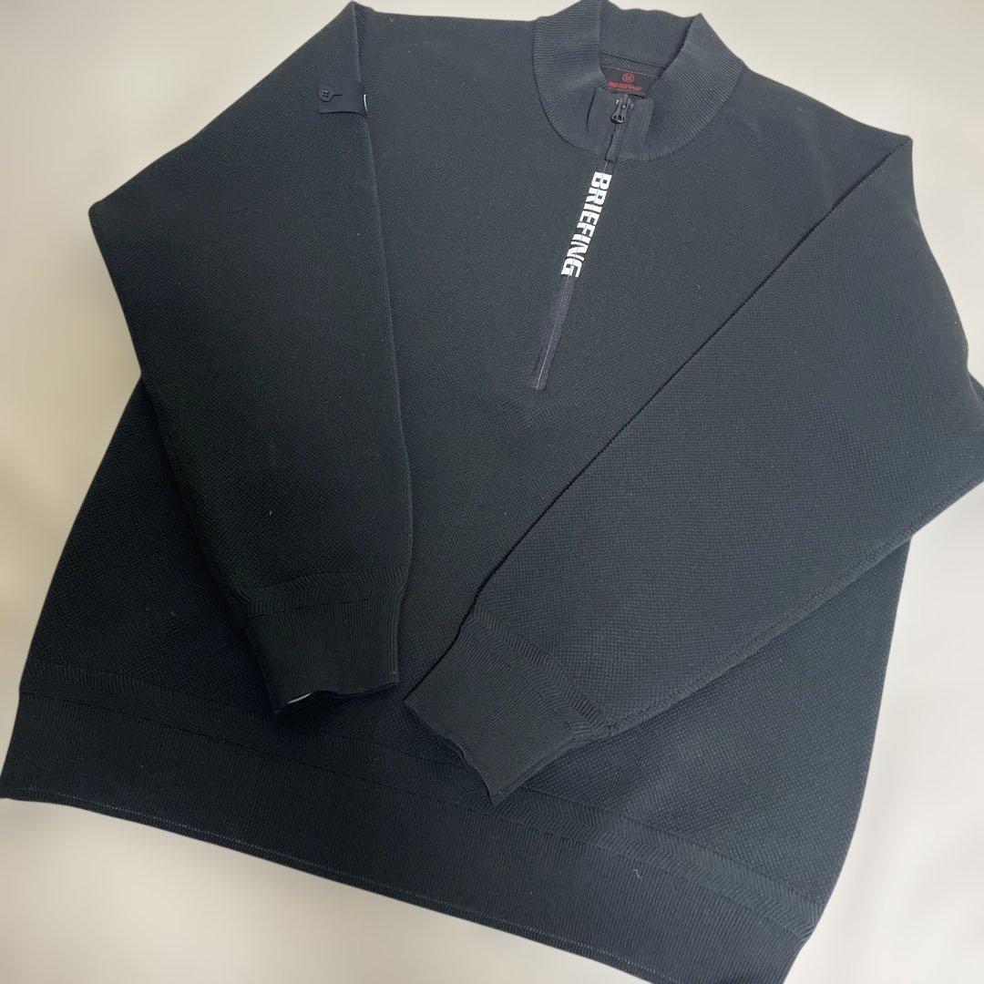 ブリーフィングMS WR ニット ハーフジップトップ 美品‼️ ブリーフィング（BRIEFING）（メンズ）ゴルフウェア 長袖 MS WR ニット