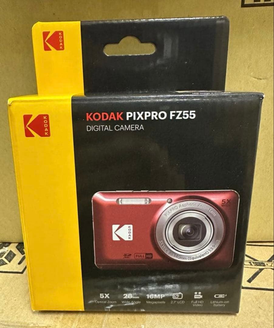 Kodak PIXPRO FZ55 デジタルカメラ 赤 KODAK PIXPRO FZ55-RD 16MP Digital Camera 5X Optical Zoom 28mm Wide
