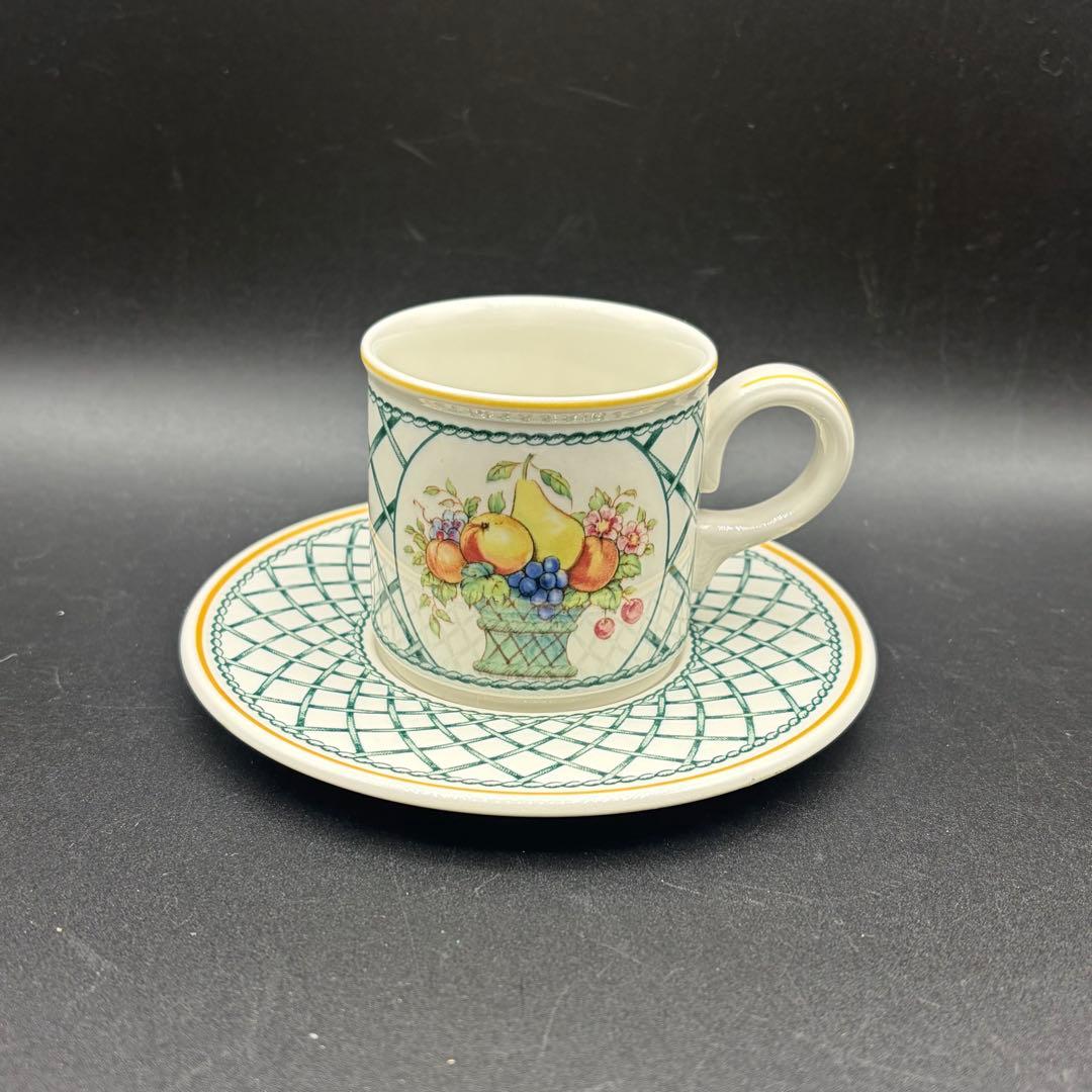 ビレロイ& ボッホ バスケット デミタス カップ&ソーサー 4客セット