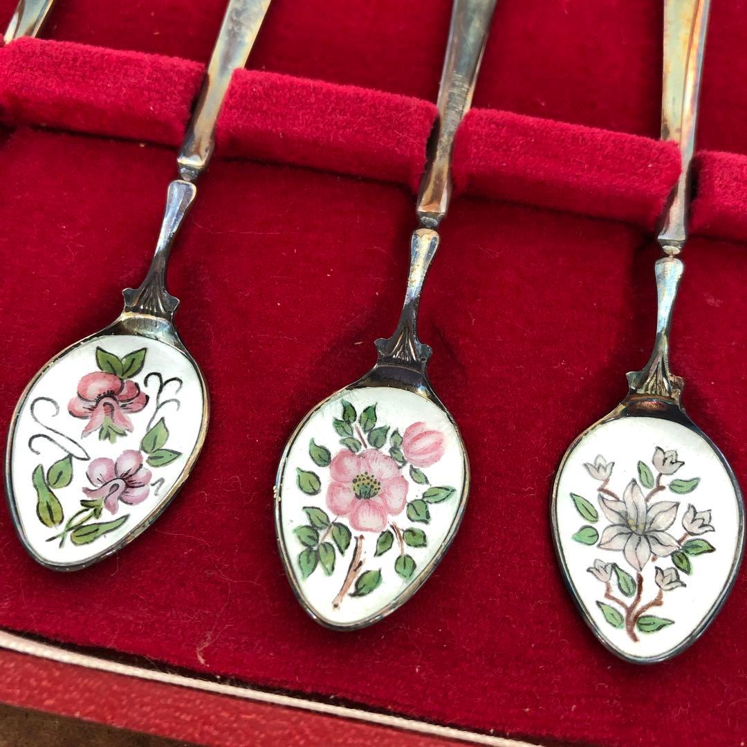 ビンテージ　純銀製　S.J.Rose & Son デミタススプーン　アンティーク