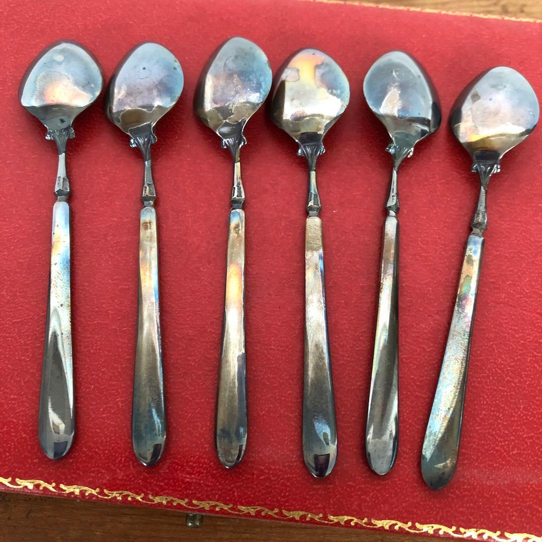 ビンテージ　純銀製　S.J.Rose & Son デミタススプーン　アンティーク