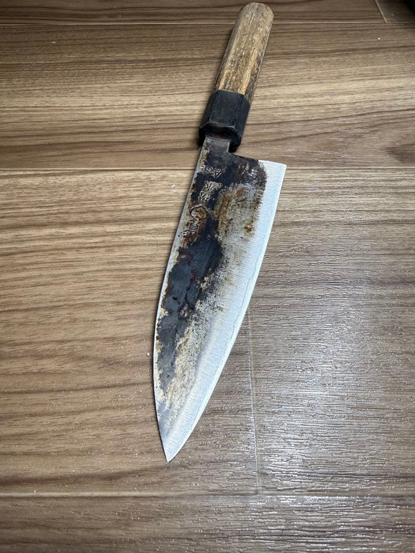 新見松水 武田松水作 備中手打ち鍛冶 三徳 包丁 刃渡り 15cm - メルカリ