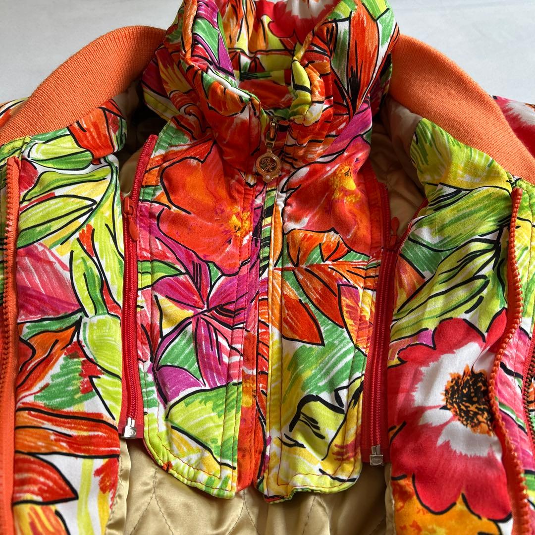 昭和レトロ レディース Mサイズ スキーウェア レッド パープル