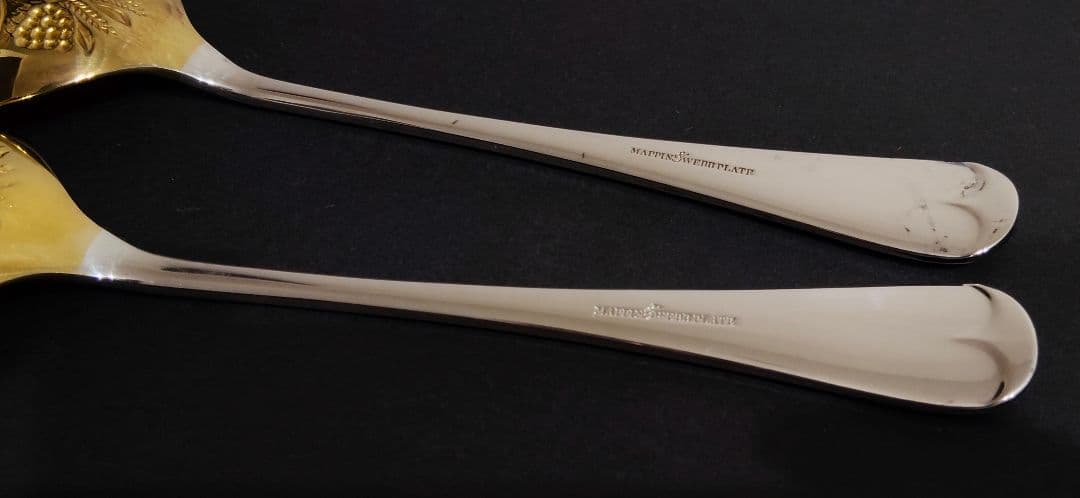 年末価格 英国 マッピン＆ウェッブ ベリースプーン 2本 サービング