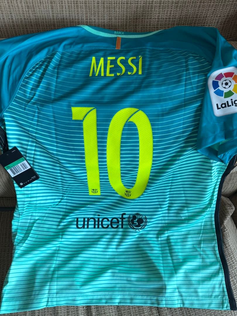 【未使用】FC Barcelona 16-17 3rd Messi 正規品 2016-17 Barcelona Authentic Third Shirt Messi #10 (M)