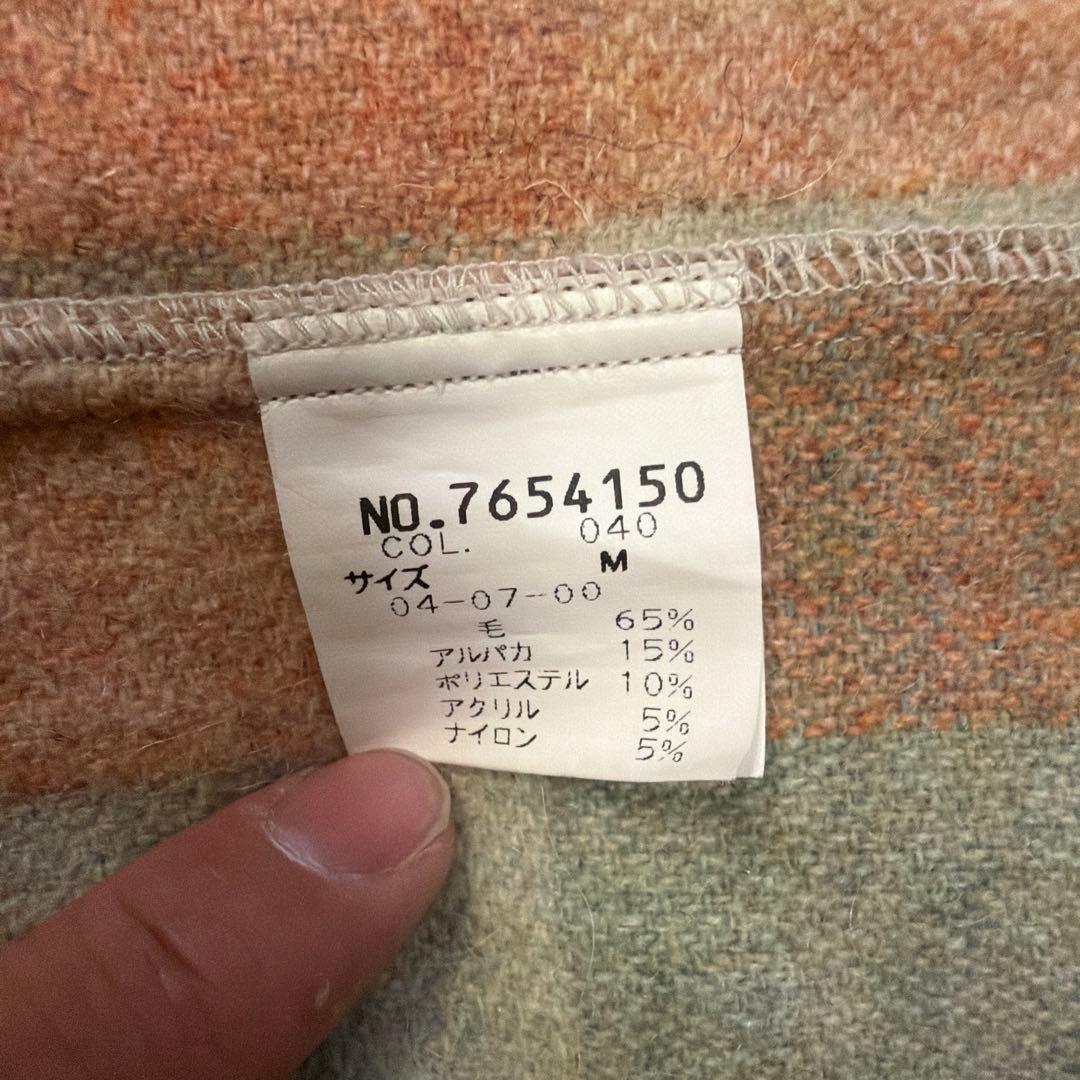 シナコバ SINA COVA フランネル チェック ウールアルパカ シャツ 美品