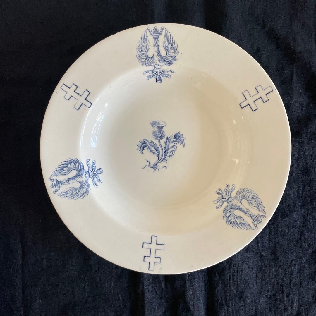 週末値下げ リュネヴィル窯 ロレーヌ十字 スープ皿 アンティーク 皿